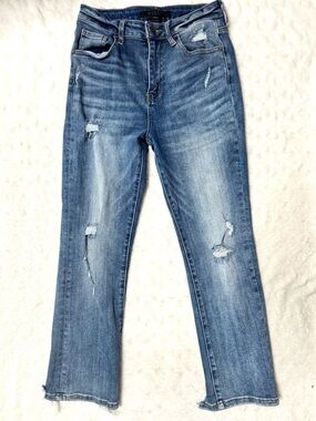 RISEN Jeans Women's Distressed Slim Straight Jeans